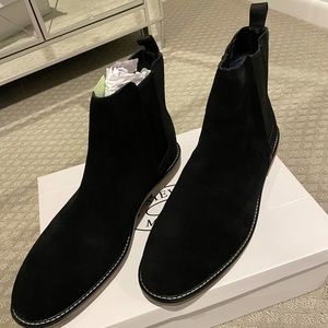 Men’s Steve Madden black suede pull-on ankle boots